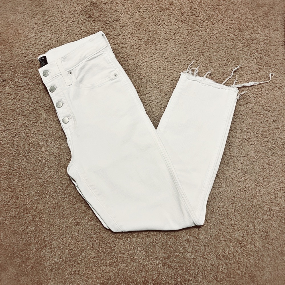 White J. Crew Button Fly Jeans